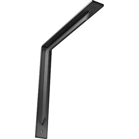 Ekena Millwork Stockport Steel Bracket, Hammered Silver 2"W x 16"D x 16"H BKTM02X16X16STHSV